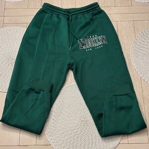 Brooklyn Green Drawstring Sweatpants